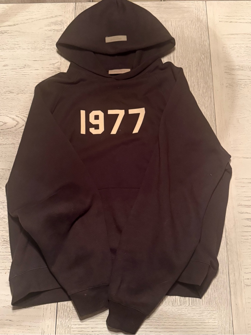 Fear of God Essentials Black 1977 Hoodie Size L